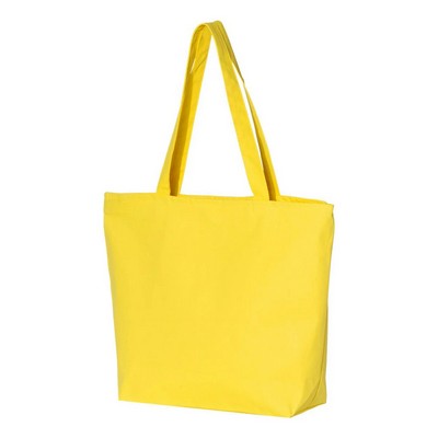 Heavy Canvas Zipper Tote Bag