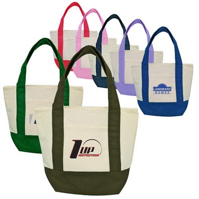 Mini 2-Tone Poly-Cotton Canvas Boat Tote